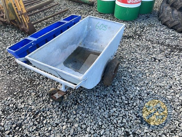 Galvanised meal barrow