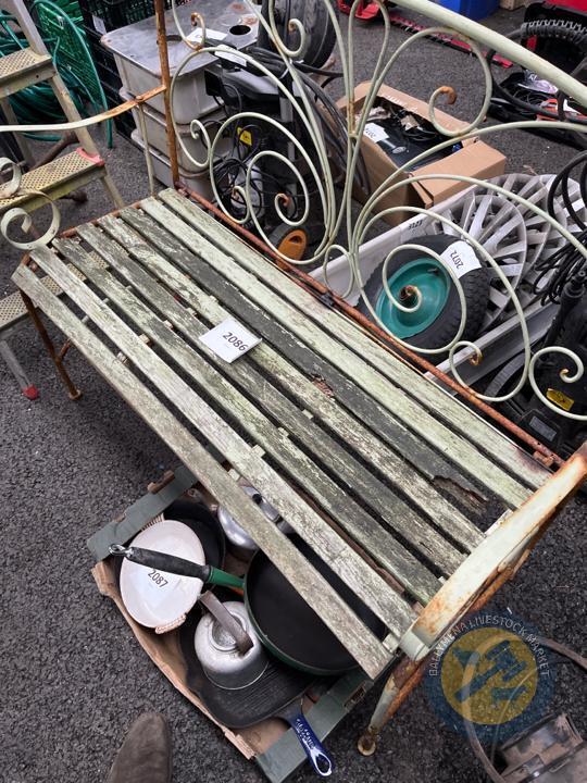 Folding garden seat