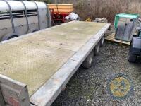 18ft Nugent trailer flatbed triaxle, new brakes & cables, lights working 100% - 5
