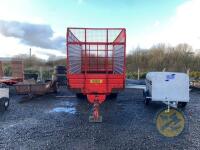 Woods 12tn silage trailer with bale extension 560 tyres lights & brakes working - 2