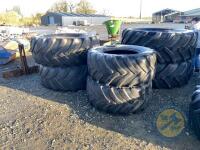 Set of tractor tyres