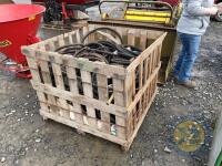 Box of hydraulic hoses