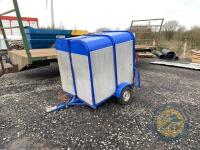 Blue / galvanised sheep/ calf trailer 5x4 - 2