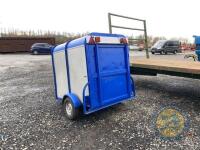 Blue / galvanised sheep/ calf trailer 5x4 - 3