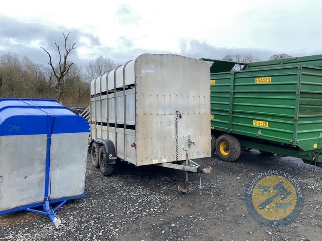 12ft ifor Williams Sheep/ cattle trailer 7ft high with decks lights working