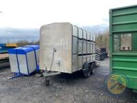 12ft ifor Williams Sheep/ cattle trailer 7ft high with decks lights working - 3