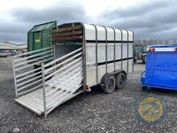 12ft ifor Williams Sheep/ cattle trailer 7ft high with decks lights working - 8