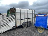 12ft ifor Williams Sheep/ cattle trailer 7ft high with decks lights working - 9