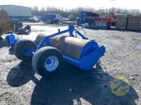 WAM water filled land roller 16mm plate 9x36 barrel with lifting wheels new bearings no leaks - 4
