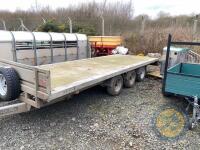 18ft Nugent trailer flatbed triaxle, new brakes & cables, lights working 100% - 4
