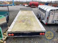 18ft Nugent trailer flatbed triaxle, new brakes & cables, lights working 100% - 7