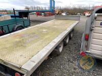 18ft Nugent trailer flatbed triaxle, new brakes & cables, lights working 100% - 9