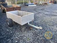 Quad trailer chequered plate