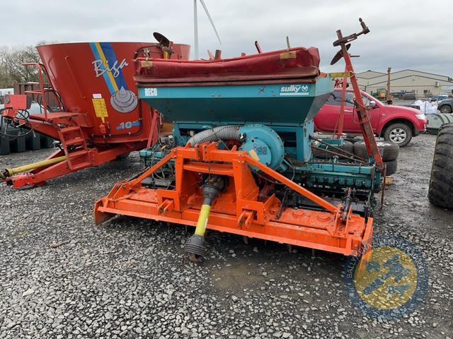 Sulky reco seed drill & power harrow 3.5m & shaft