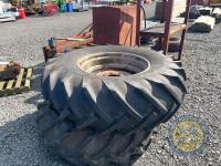 2x tyres & rims off combine 18.4x30 - 3