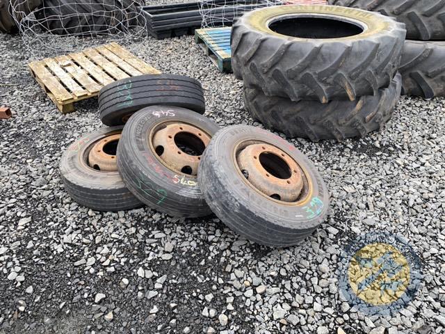 4x 6 Stud tyres & rims 215/75/175