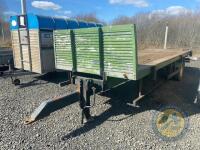 22x7ft beaver tail sprung axle bale trailer - 3