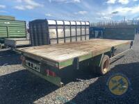 22x7ft beaver tail sprung axle bale trailer - 9