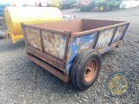 Blue single axle tipping trailer - 5