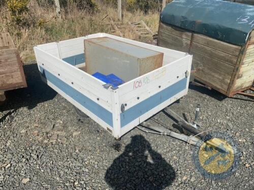 8x5 tandem axle car trailer with tool chest