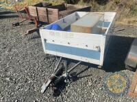8x5 tandem axle car trailer with tool chest - 2