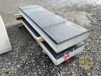 2x painted concrete slabs