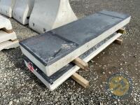 2x painted concrete slabs - 2