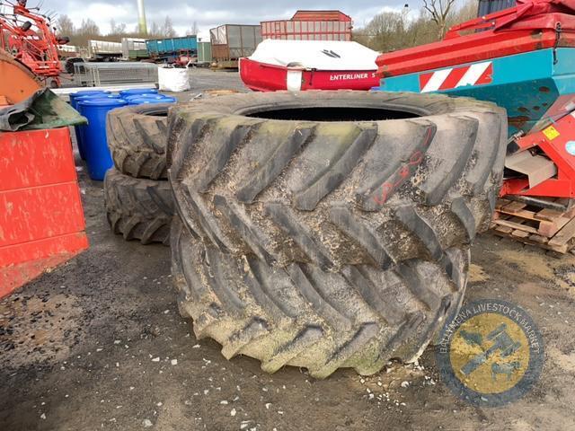 Full set of tractor tyres 2x 650-65-r42 & 2X 240-65-R30