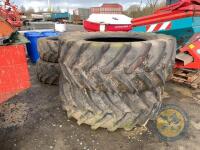 Full set of tractor tyres 2x 650-65-r42 & 2X 240-65-R30