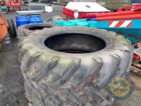 Full set of tractor tyres 2x 650-65-r42 & 2X 240-65-R30 - 2