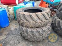 Full set of tractor tyres 2x 650-65-r42 & 2X 240-65-R30 - 4