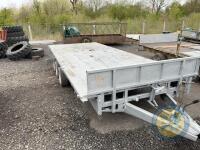 18ft triaxle flatbed trailer