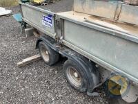 10x5 aluminium floor tipping trayer with jacked legs - 4