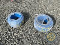 2x 30m pressure washer pipe - as new with fittings