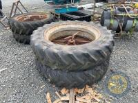 13.6 R38 dual tyres complete with centres - goodyear - 2
