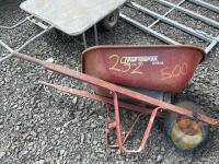 Tressel 2 wheel barrows & black pavier