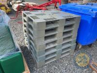 7 plastic pallets