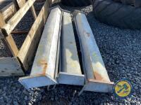 3x8ft hang on gate galvanised feed troughs - 2