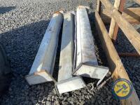 3x8ft hang on gate galvanised feed troughs - 3