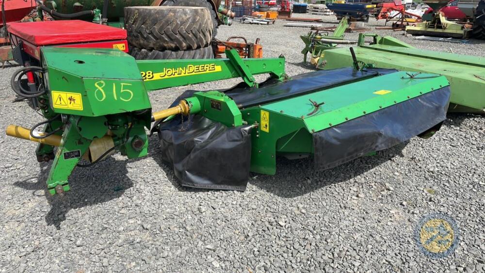 328 John Deere 9 ft Mower, steel conditioner tines - good condition