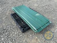 Approx 60 sheets of new shop soiled tin, all green