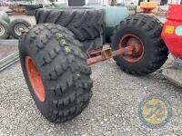 Heavy duty axle on wheels off slurry tanker - 3