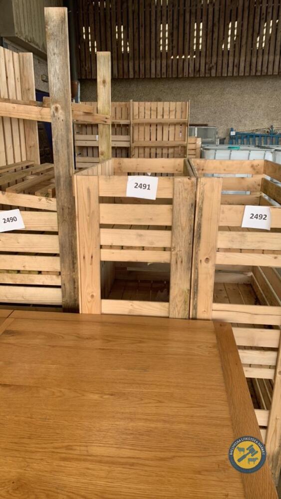 Bay of wood racking