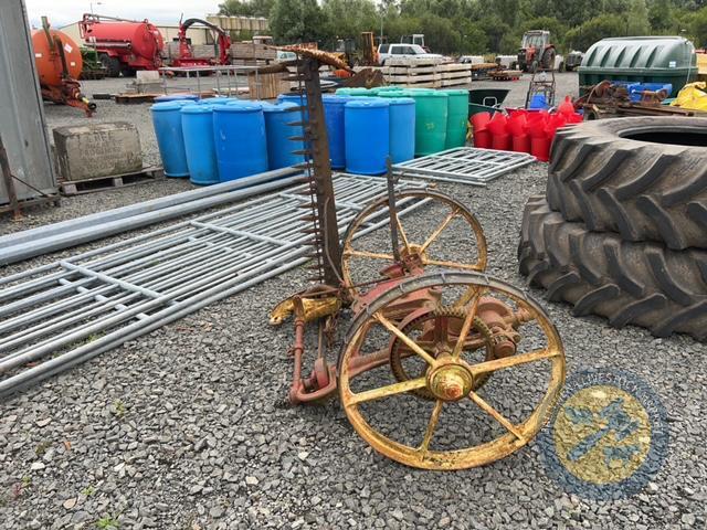 Bamford horsedrawn reaper approx 100yr old 2 horse reaper