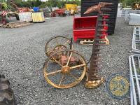 Bamford horsedrawn reaper approx 100yr old 2 horse reaper - 5