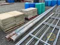 2 Galvanised lamp posts approx 9.5metre