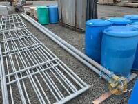 2 Galvanised lamp posts approx 9.5metre - 4