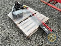 Ghedini 1.8m finger bar hedge trimmer complete with mini digger brackets