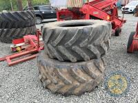 2x tractor tyres 600/70 R28 - 3