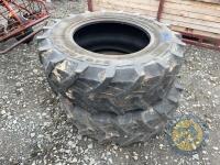 2x tractor tyres 340/85 R24 - 2